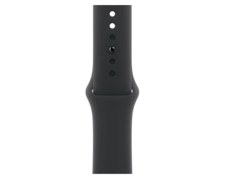 ساعة Apple Watch Series 10 - GPS - مقاس 46 ملم | بهيكل من الألومنيوم بلون أسود مع سوار رياضي أسود S/M