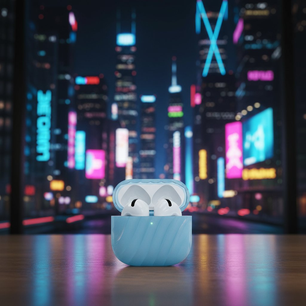 Asli Global Sound Buds Neon Stylist TWS Intelligent  In-ear Bluetooth Headset |Sky Blue