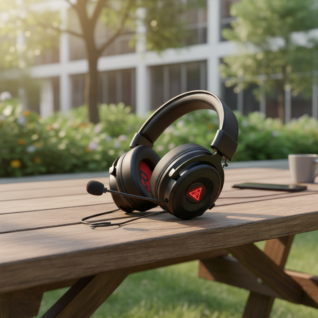 EKSA 2in1 Gaming Headset 7.1 Surround Sound With 3.5mm Jack | Black Red