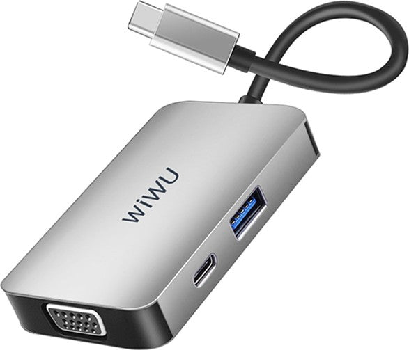 WIWU ALPHA 5IN1 USB-C HUB GRAY