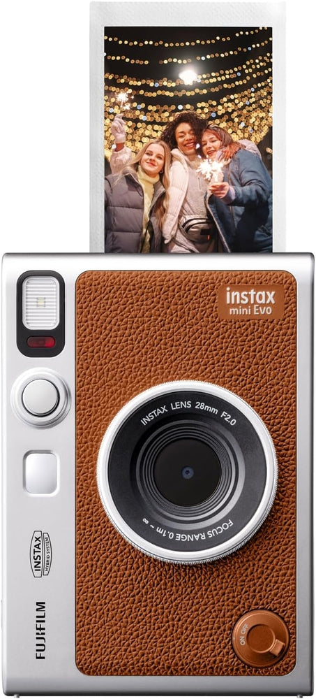 كاميرا Instax Mini EVO للأفلام الفورية من Fujifilm | بني