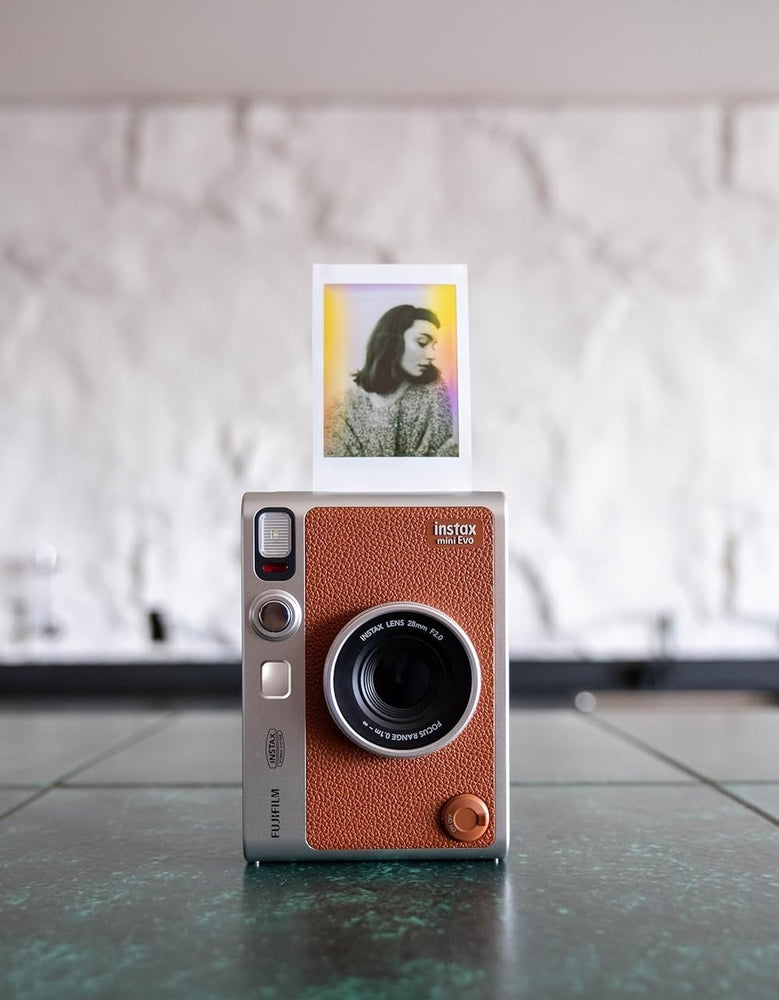 كاميرا Instax Mini EVO للأفلام الفورية من Fujifilm | بني