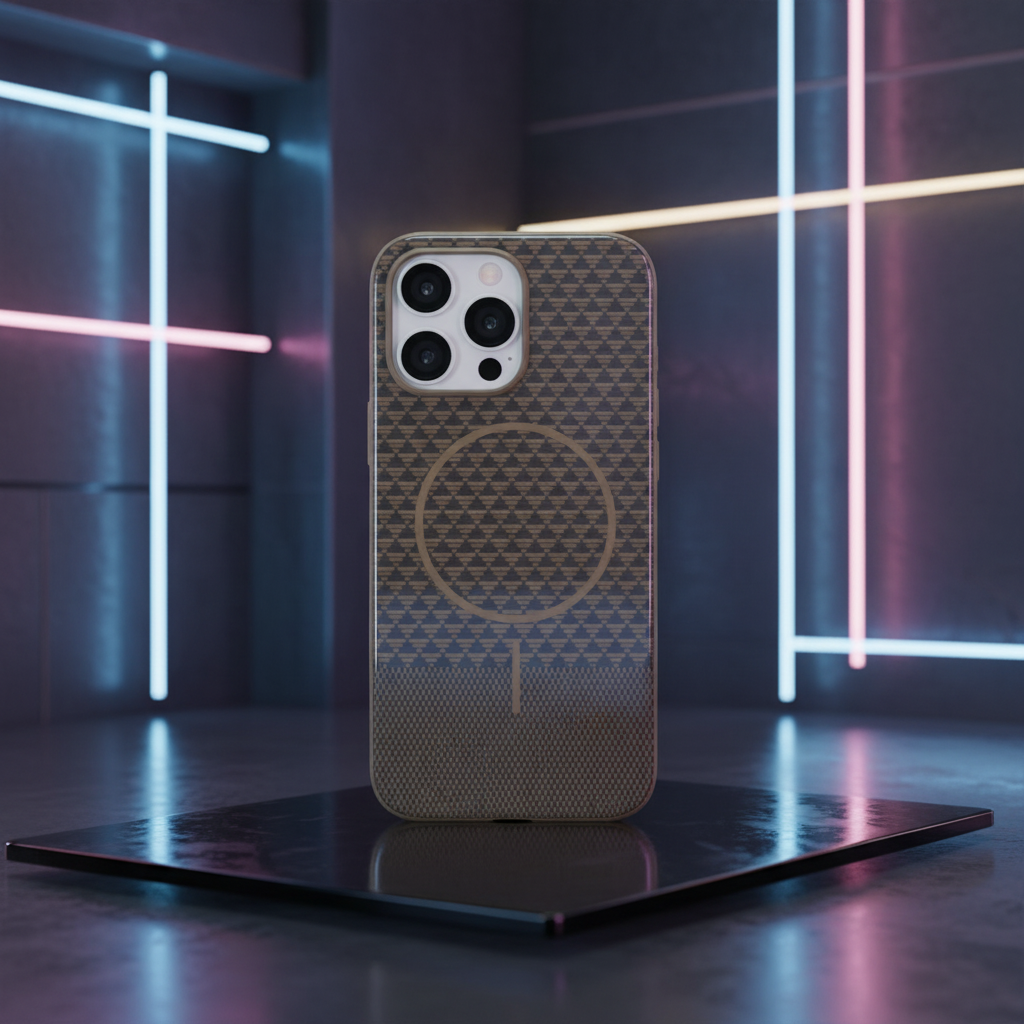 كڤر حماية من LZEL Magcarbon Splice لهاتف  iPhone 16 Pro Max | بني