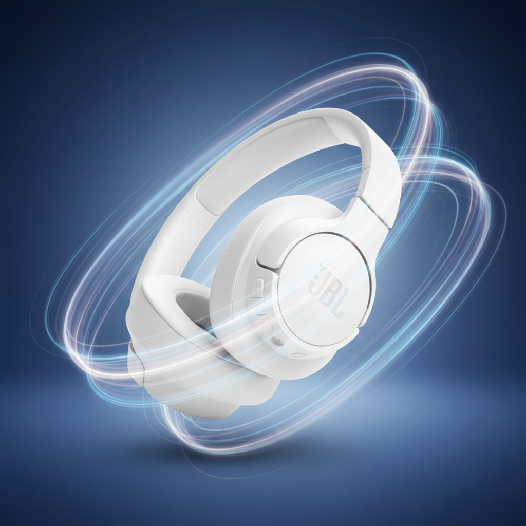 JBL Tune 720BT Wireless Over-Ear Headphones Pure Bass Sound | White