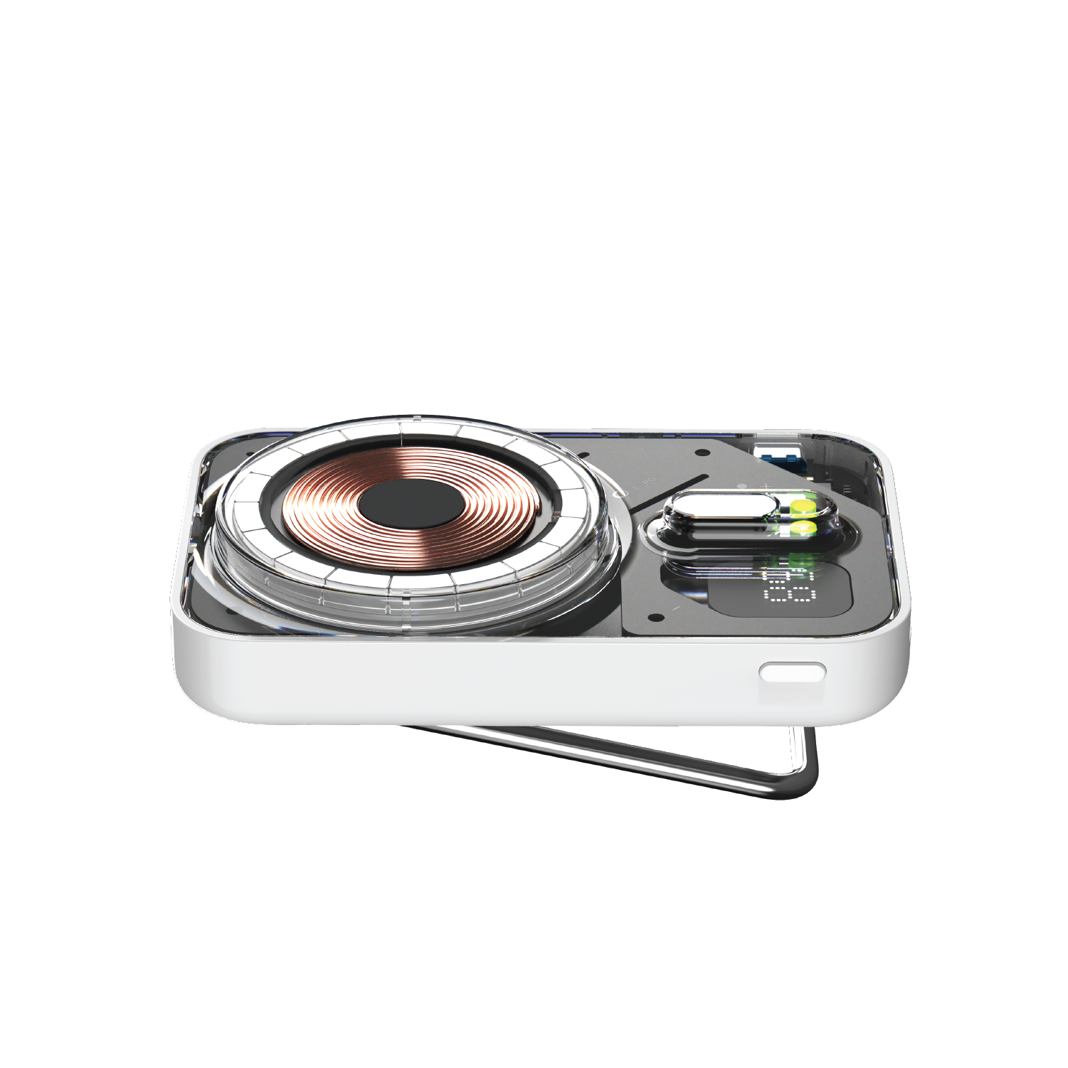 موماكس بطارية شحن متنقلة لاسلكية  1-Power Flow  مغناطيسي 10000 مللي أمبير