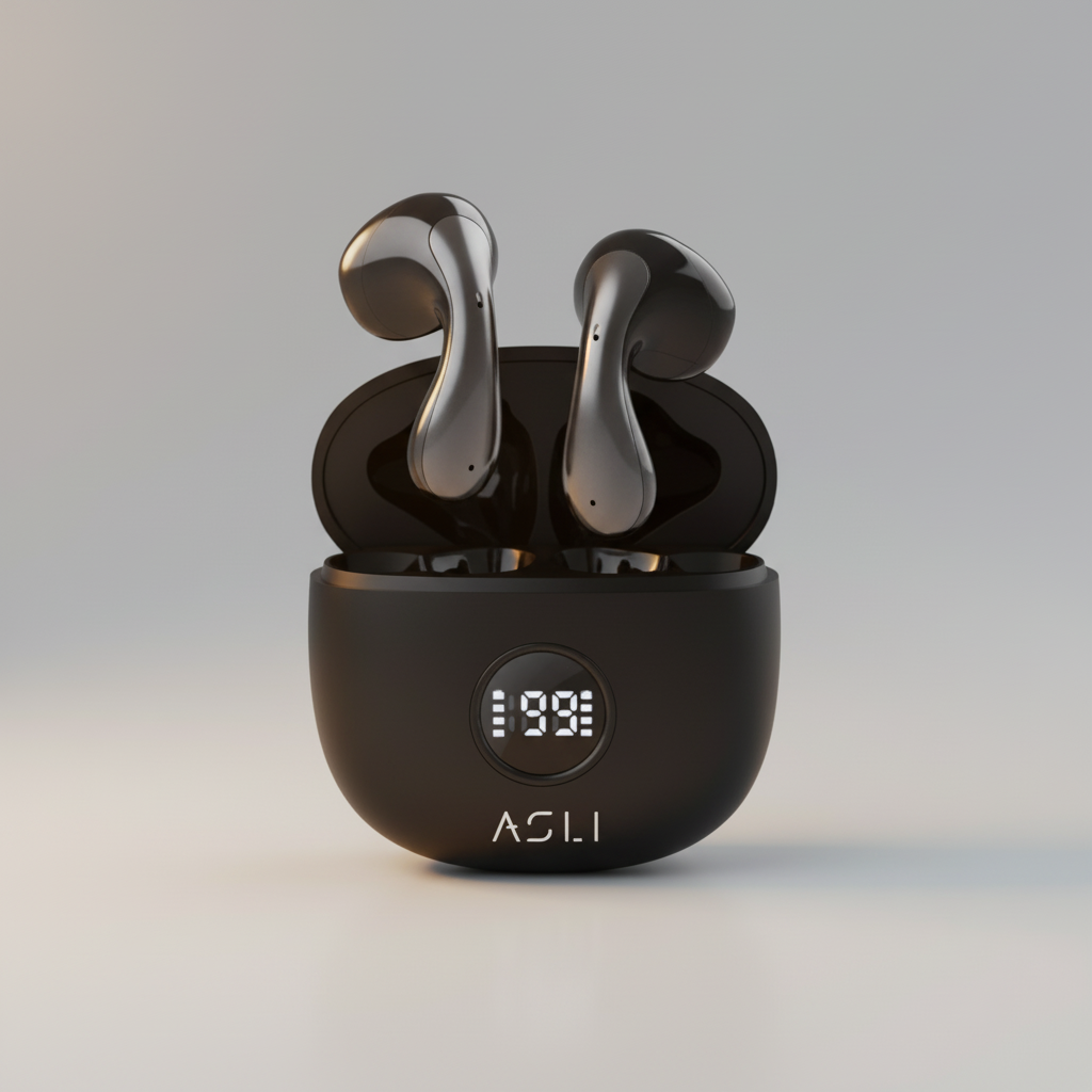 Asli Global EchoPods Pro TWS Bluetooth Earbuds with Touch Control IPX4 | Black