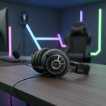 سماعة رأس للألعاب بمنفذ 3.5 مم من EKSA | أسود