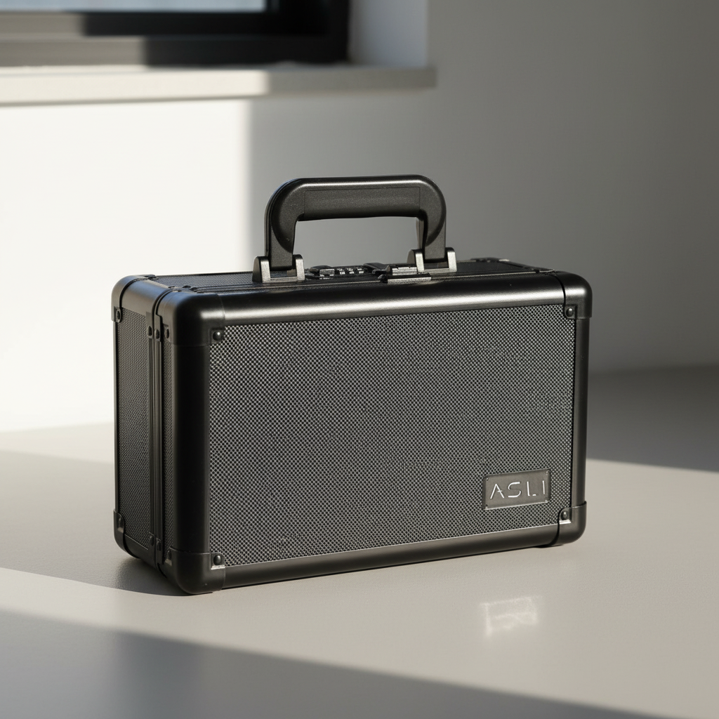 حقيبة بتصميم كلاسيكي من أسلي جلوبال لكل أغراضك الشخصية|أسود