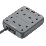 Momax Oneplug 4 Outlet Power Strip With Usb | Black