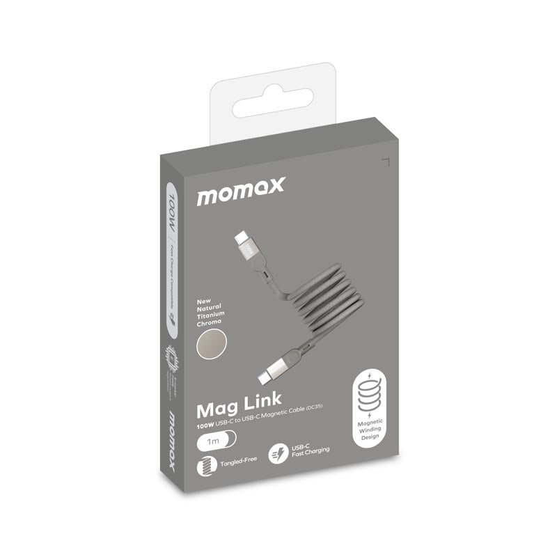 Momax MagLink 100W USB-C To USB-C Magnetic Cable 2M