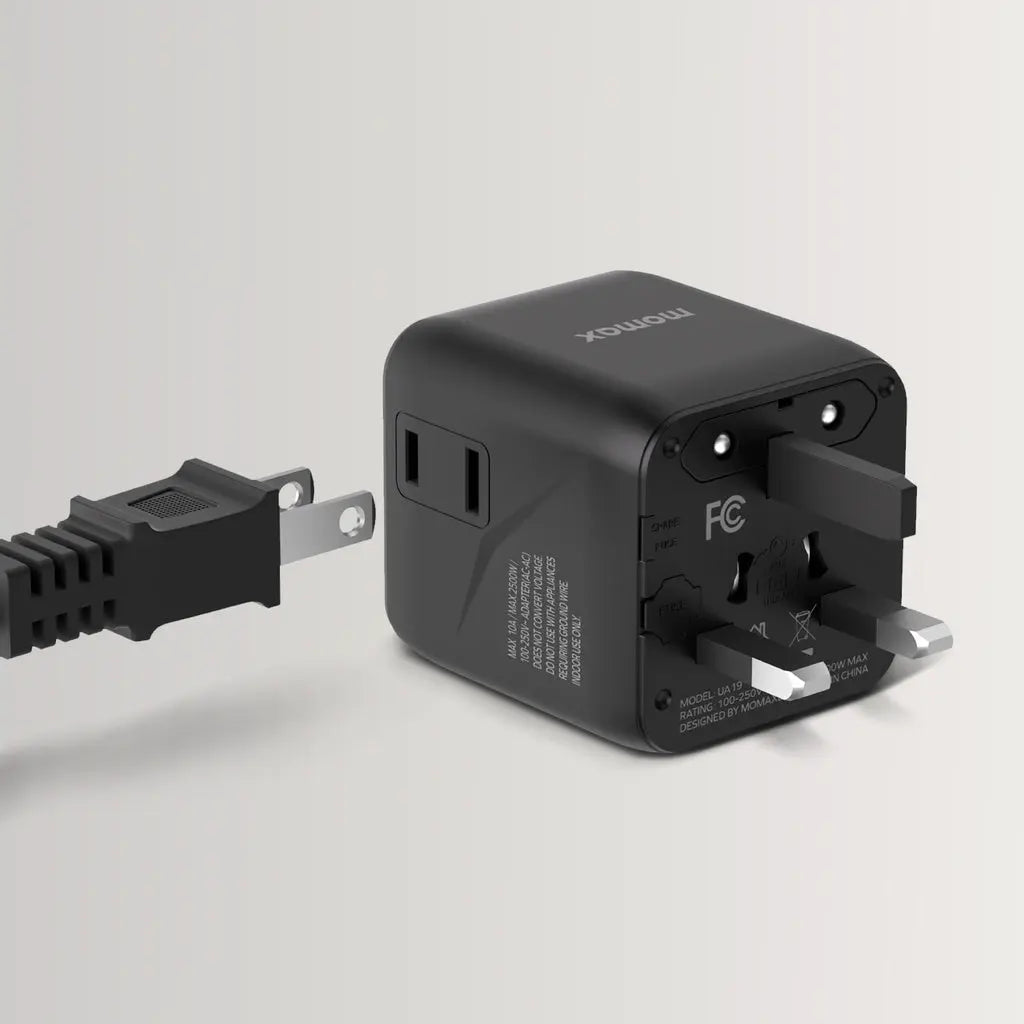 Momax 1-World 20W Travel Adapter | Black