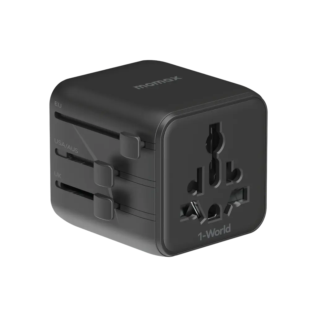 Momax 1-World 20W Travel Adapter | Black