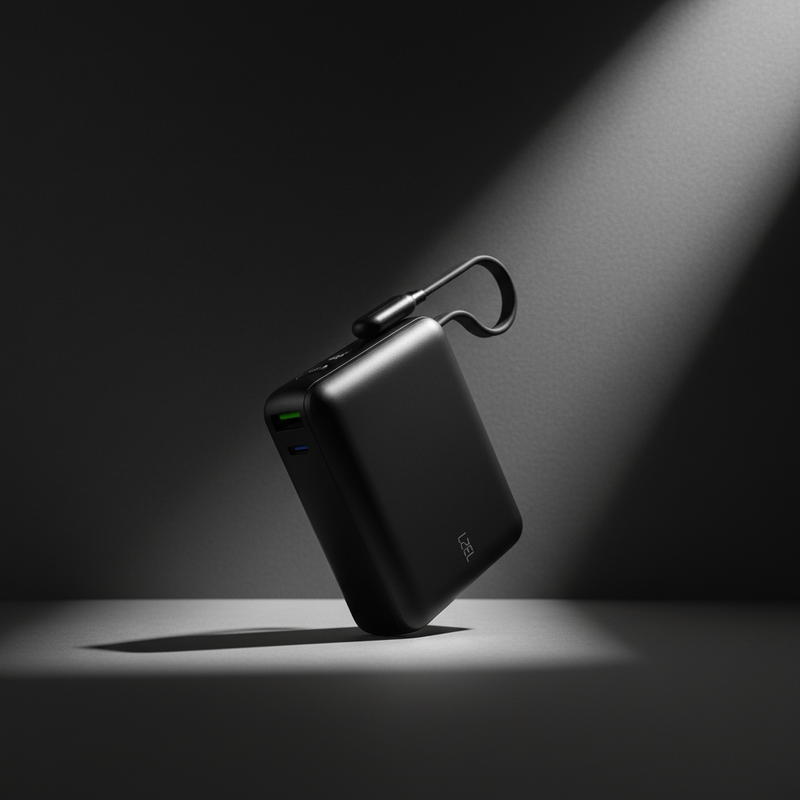 LZEL PrimeBrio 20K Mini PD Power Bank – 20000mAh, 40W, Built-in Type-C Cable