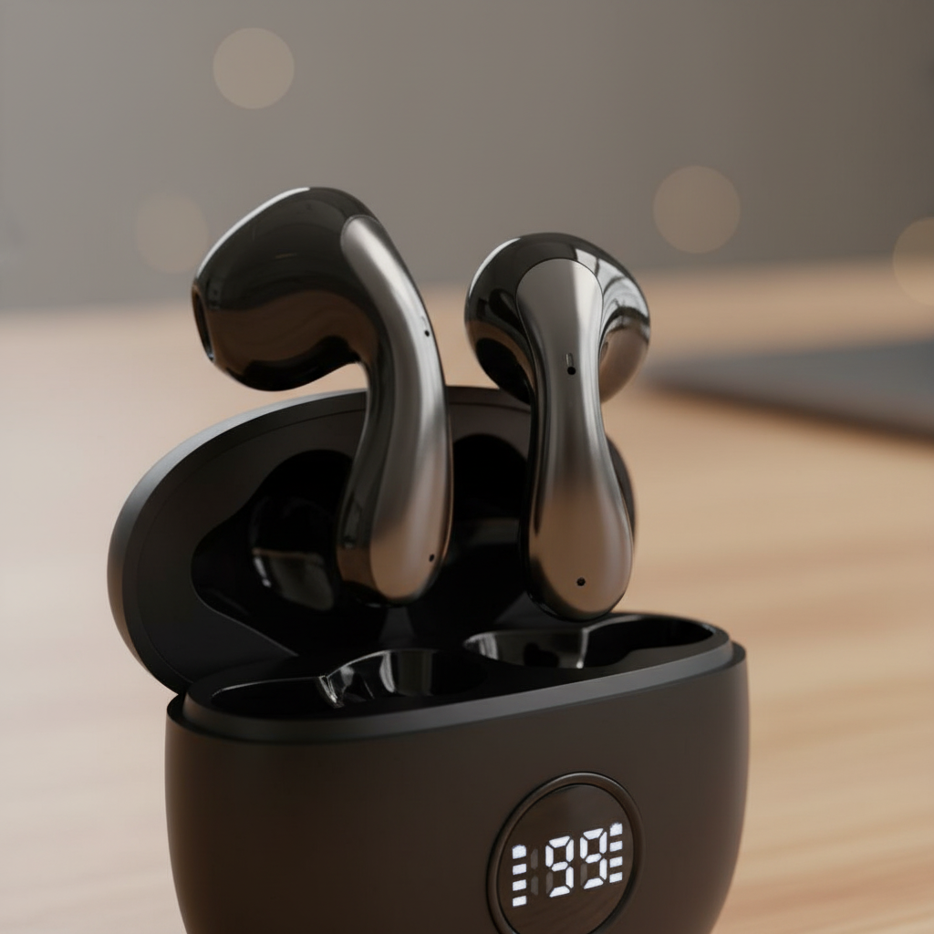 سماعة EchoPods Pro من أسلي جلوبال – لاسلكية TWS بتحكم باللمس ومقاومة IPX4 | أسود