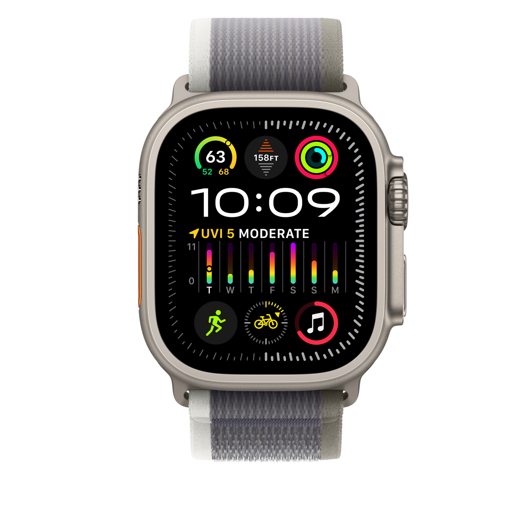 Watch 49mm Trail Loop S/m | Green / Gray