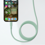 LZEL Celeris Silox CXL Soft Silicone USB-C to USB-C Cable, 480Mbps, 240W Max, 2m | Green