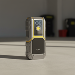 معزز لبطارية السيارة EnergizeIgnite X من ليزل مع ضاغط الهواء و مصباح LED بسعة 12 ألف مللي أمبير | رمادي / أصفر