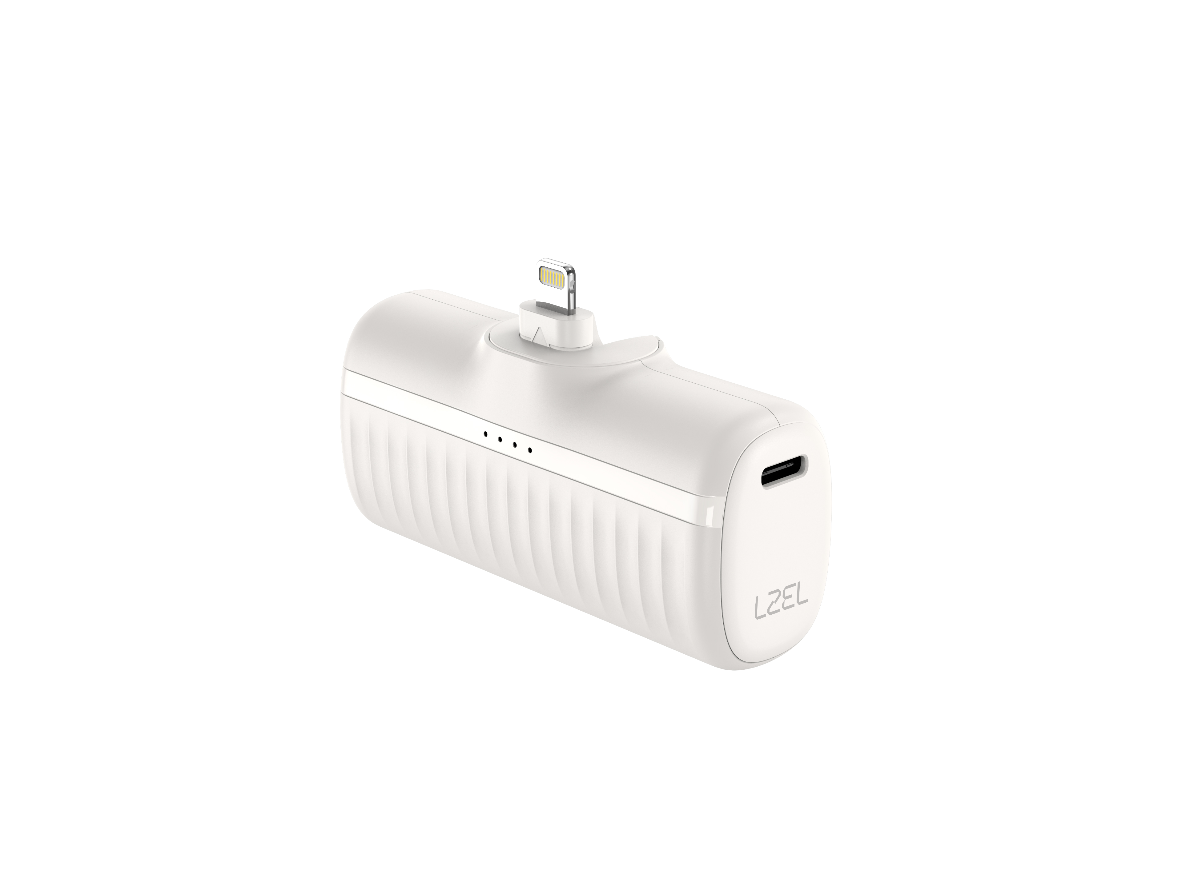 LZEL PrimeBrio Clip L5 Mini Power Bank – 5000mAh, 20W, Lightning | White