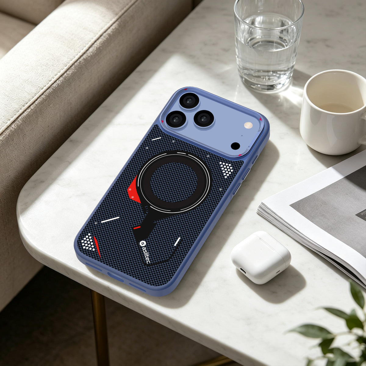 كڤر حماية aslitec Cybermech بتصميم هجين ولمسات معدنية ومتوافق مع MagSafe لآيفون 18 Pro Max
