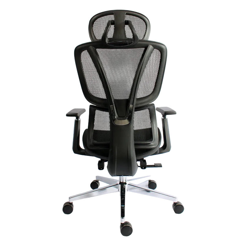 Black Bull Mesh Office and Gaming Chair with Footrest | Black