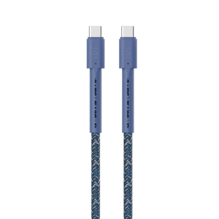 كيبل LZEL USB-C إلى USB-C 2.0 – 2 متر | شحن سريع PD 240 واط (48V/5A)، نقل بيانات 480Mbps، مقاوم للانحناء 150,000+، غلاف TPE مضفر متين | أخضر