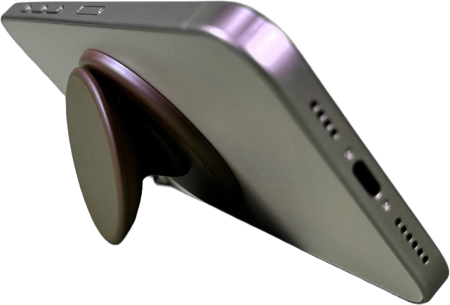 LZEL GripLoop Pop Series – Magnetic Finger Pop Holder & Stand | Brown
