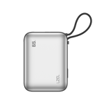 LZEL Zenoflex Flow10 20000Mah Pd3.0 & Qc 3.0| 65W |Dual Usb-C Input/Output Power Bank | Silver