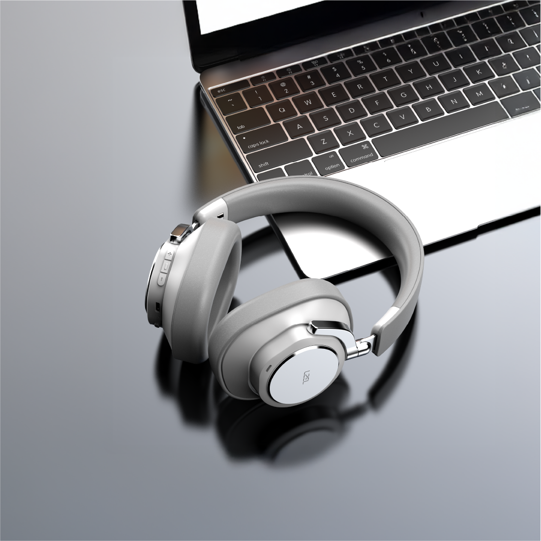 LZEL Sonicflow Series High-Fidelity Wireless Stereo Headphones | White