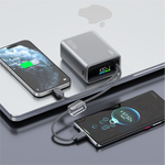 باور بانك من Lzel Neurovolt 15K PD22.5W مع كابلات USB-C وLightning