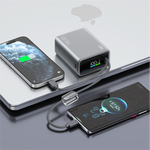 LZEL Neurovolt 15K Pd22.5W Mini Power Bank Pd3.0 & Qc3.0 | Usb-C Cable & Lightning Cable | Gray