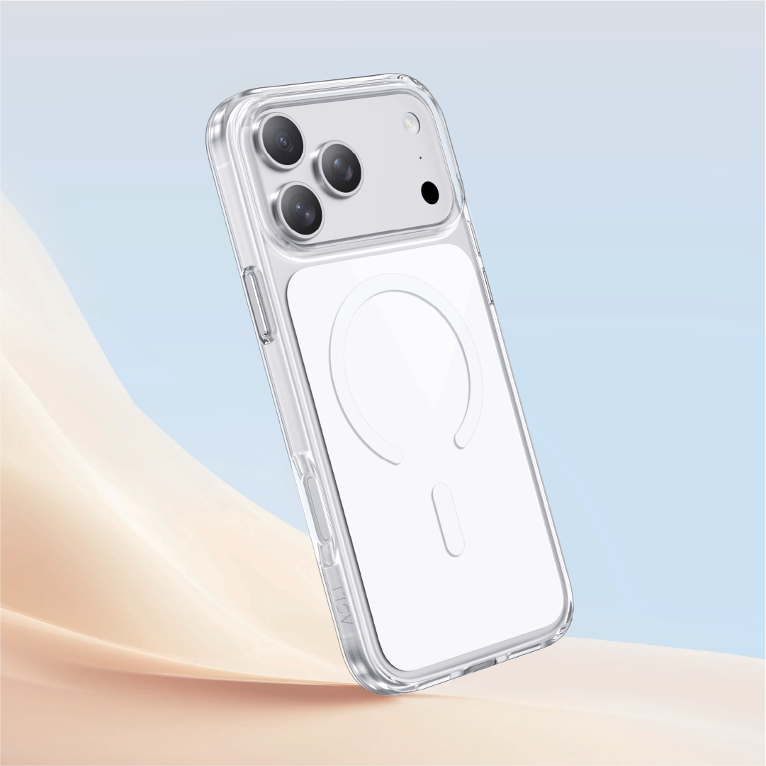 Asli Global Magtrox Neo Scratch-Resistant Transparent Magsafe Case For IPhone 17 Pro | White