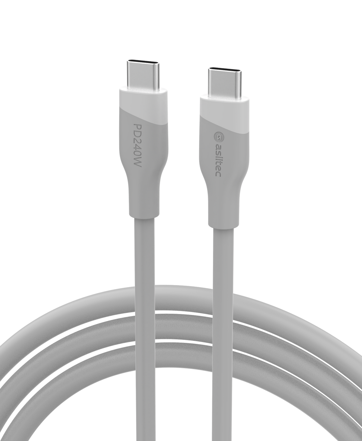  كابل aslitec SILICORECHARGE للشحن السريع ونقل البيانات بقدرة 240 واط – من USB-C إلى USB-C