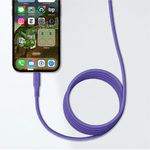 LZEL Celeris Silox CXL Soft Silicone USB-C to USB-C Cable, 480Mbps, 240W Max, 2m | Purple