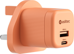 شاحن aslitec VexoraGaN بقدرة 35 واط – شاحن GaN فاخر بمنفذي USB-A و USB-C