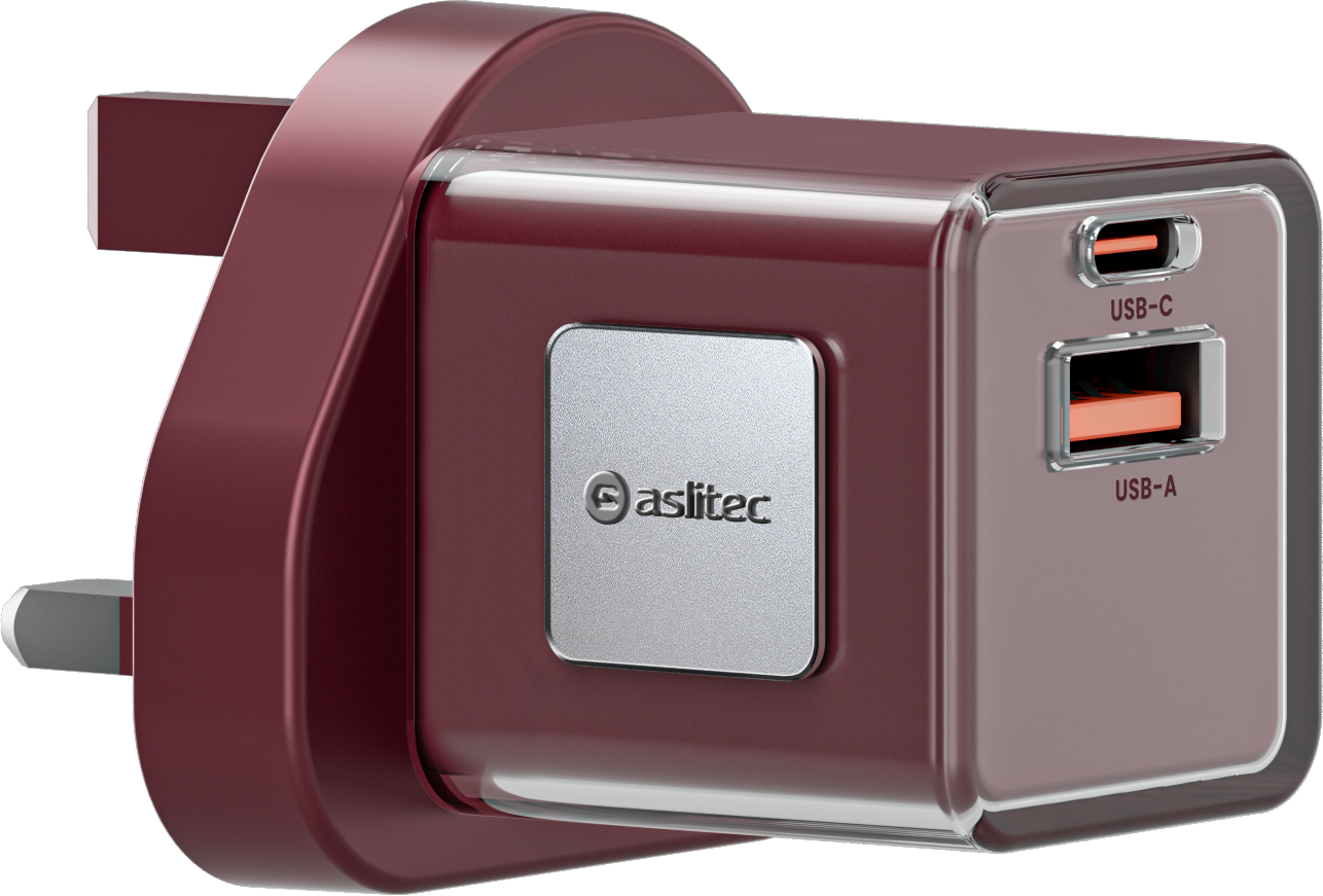 شاحن aslitec VoltiqueGaN بقدرة 35 واط – شاحن GaN فاخر بمنفذي USB-A و USB-C