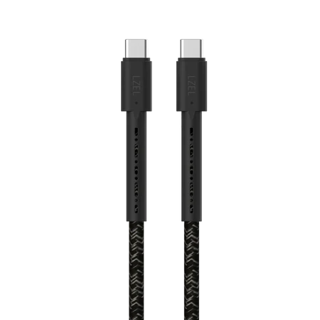 كيبل LZEL USB-C إلى USB-C 2.0 – 2 متر | شحن سريع PD 240 واط (48V/5A)، نقل بيانات 480Mbps، مقاوم للانحناء 150,000+، غلاف TPE مضفر متين | أخضر