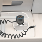 LZEL PulseCharge Pro 70W Multi-Port Car Charger with 7-Color LED Light