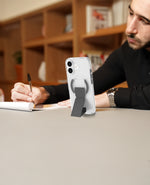 LZEL MagClear LeatherGrip Case for iPhone 17 | Black