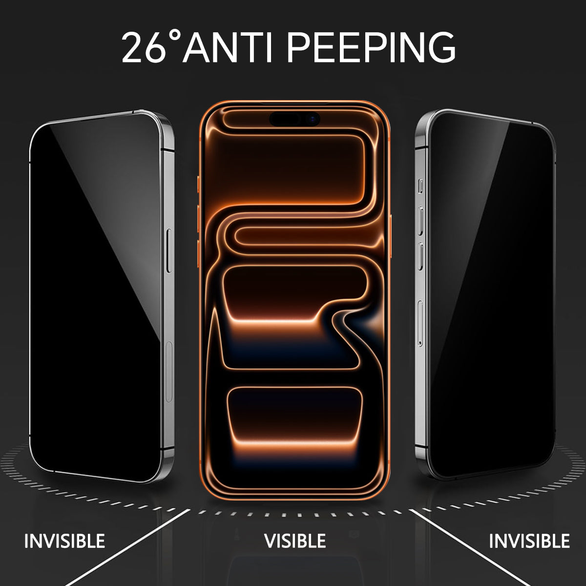 Asli Global E-Touch Shield Premium Glass With Applicator for iPhone 17 Pro Max | Privacy