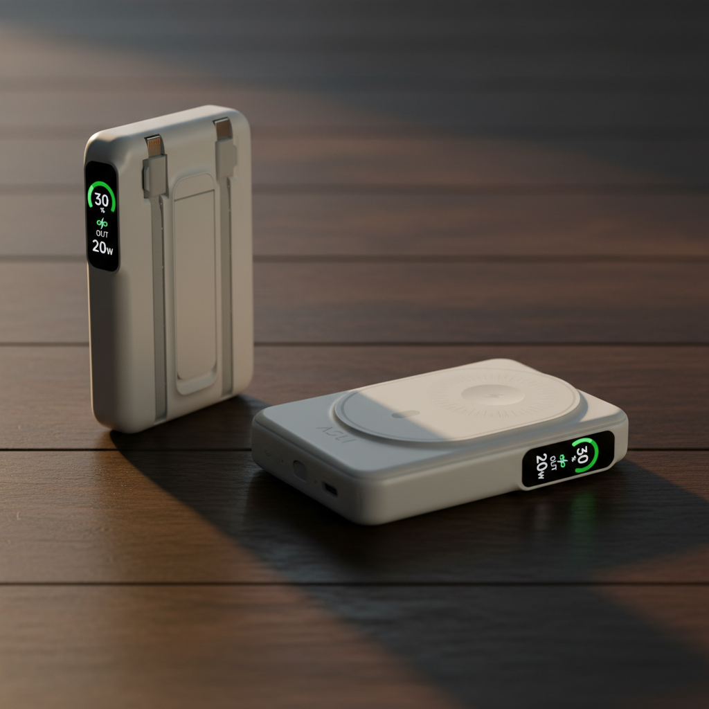 بطارية متنقلة Magcrest Hub من أسلي جلوبال 6 في 1 لاسلكي 10000 مللي أمبير بتقنية PD | أبيض