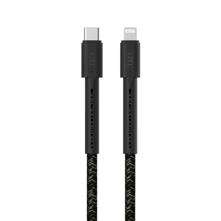 كيبل LZEL MFi USB-C إلى Lightning – 1 متر | شحن سريع PD 60 واط، نقل بيانات 480Mbps، مقاوم للانحناء 150,000+، غلاف TPE مضفر متين | أخضر