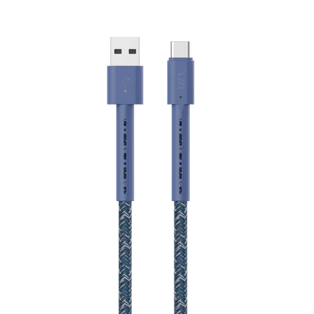 كيبل من LZEL USB-A إلى USB-C 2.0، متين، يتحمّل أكثر من 150,000 انحناء، سرعة نقل 480 ميجابت/ثانية، قدرة 5 فولت / 3 أمبير، بطول 2 متر | أخضر