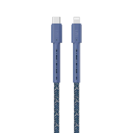 كيبل LZEL MFi USB-C إلى Lightning – 1 متر | شحن سريع PD 60 واط، نقل بيانات 480Mbps، مقاوم للانحناء 150,000+، غلاف TPE مضفر متين | أخضر