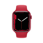 ساعة Apple Watch Series 7 (GPS + Cellular) مقاس 45 مم – هيكل ألومنيوم أحمر RED مع سوار رياضي RED