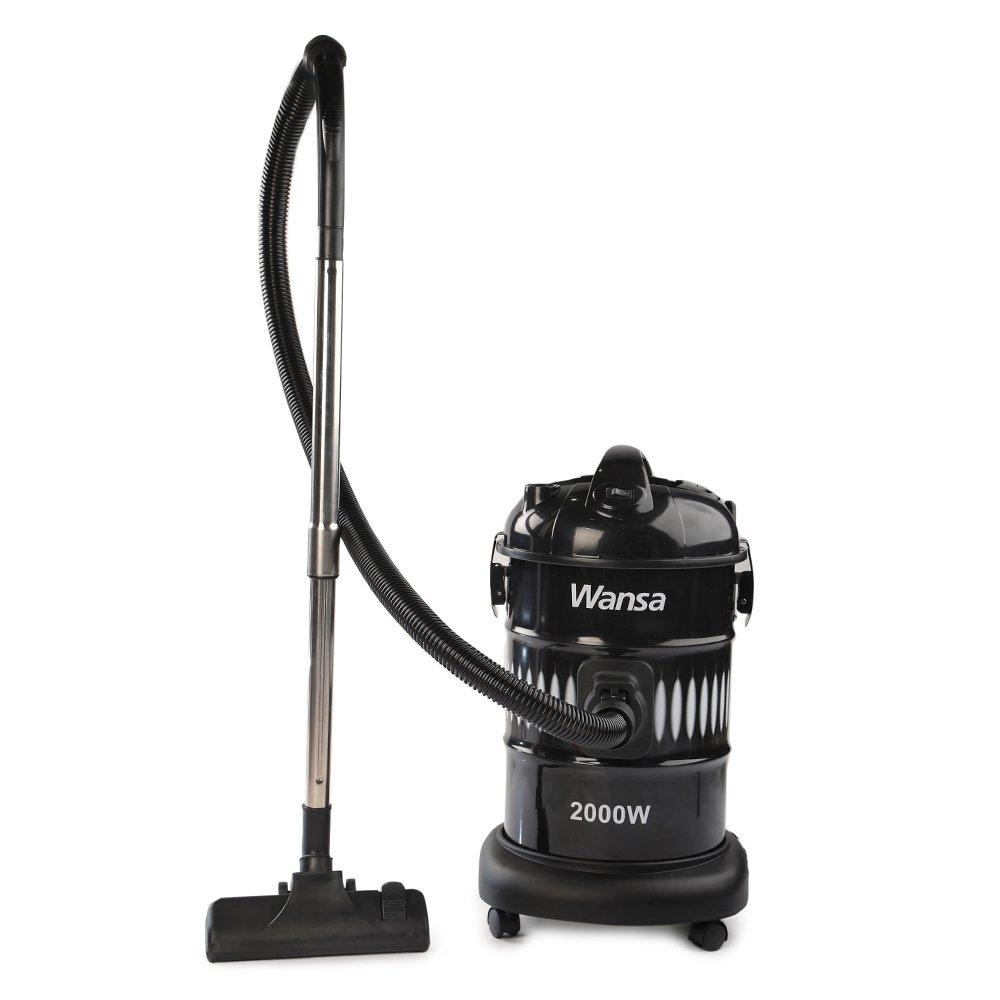 Wansa Drum Type Vacuum Cleaner,2000W, 25 Liters | Black