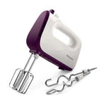 Philips Viva Collection 400W 5-Speed Hand Mixer | Purple | White