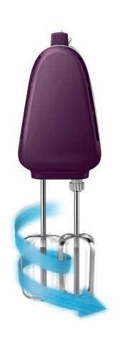 Philips Viva Collection 400W 5-Speed Hand Mixer | Purple | White