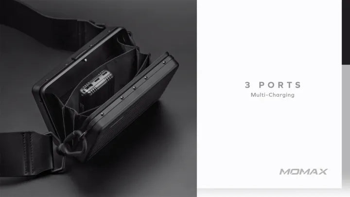 بطارية شحن متنقلة لاسلكية من Momax 10000 مللي أمبير | أسود