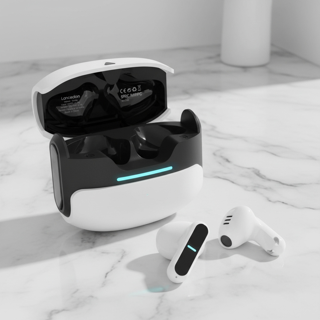 سماعة لاسلكية Sound Buds Luxe من أسلي جلوبال | أبيض