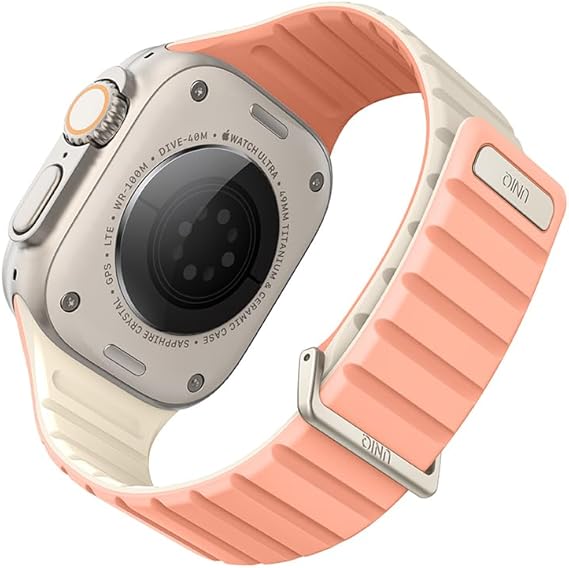 Uniq Apple Watch 49/45/44/42MM Revix Evo Reversible Strap | Crepe Pink/Ivory